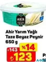 AHİR YARIM YAĞLI TAZE BEYAZ PEYNİR 650 G